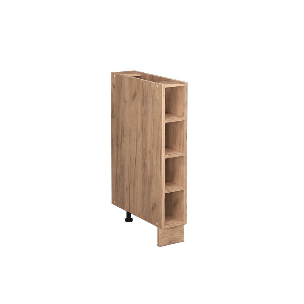 KÜCHENREGAL Fame-Line Goldkraft Eiche 15 cm ohne AP - Eiche Wotan, Holzwerkstoff (15/82/50cm) - Vicco
