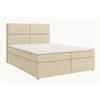 BOXSPRINGBETT AURORA mit Topper und Bettkasten, Ecru, 140x200 cm - Ecru, Textil (140/200cm) - KS Home Concept
