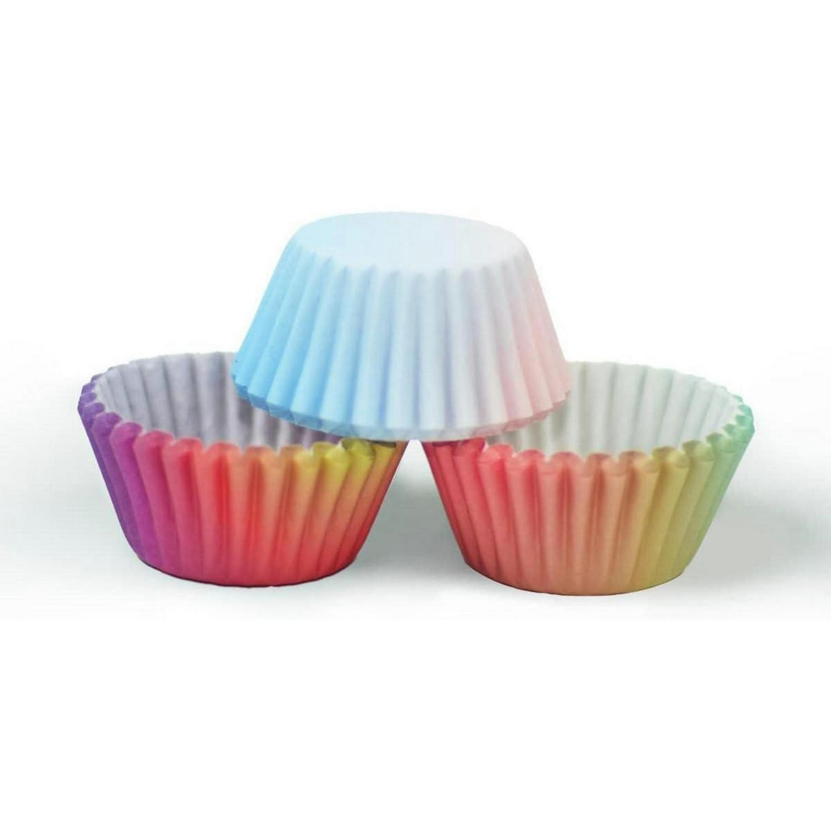MUFFINFÖRMCHEN 300 Stück Set Verlauf-Design Mini - Multicolor, Papier (3/2.1/3cm)