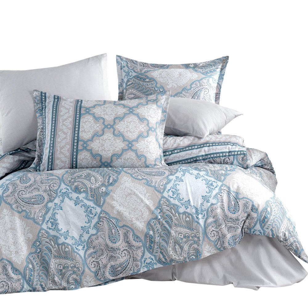 BETTWÄSCHE 4-teilig 200/220 cm QUEEN - Blau, Textil (200/220cm) - ROLFNERS