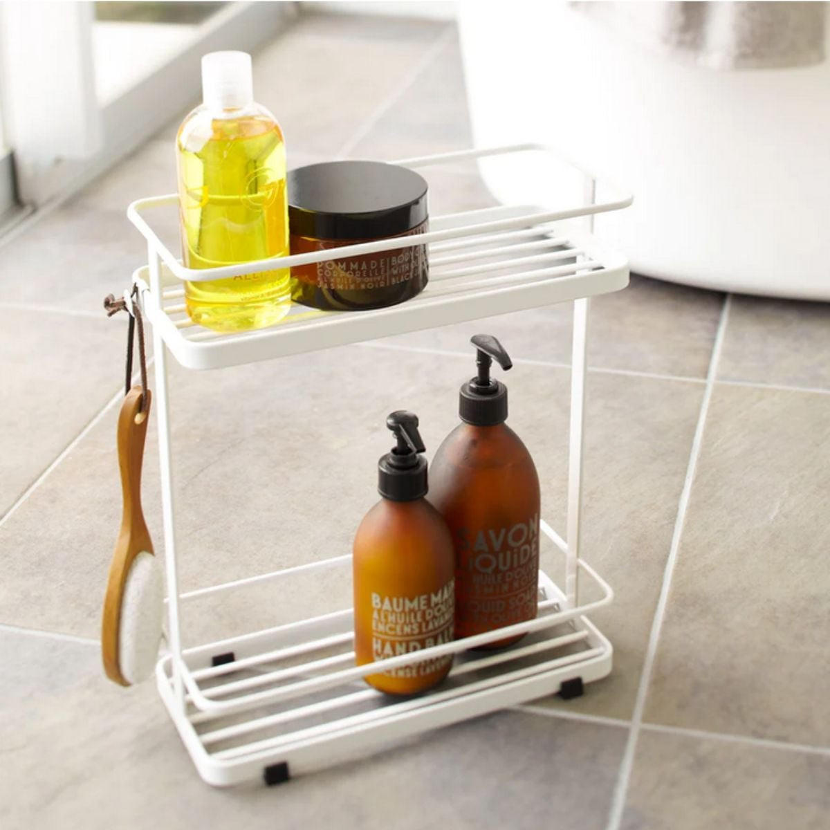 BADREGAL Tower weiß 28/33/12 cm klein - Weiß, Metall (28/33/12cm) - Yamazaki