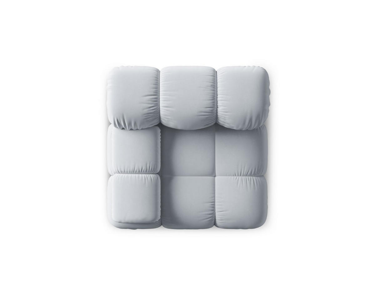 MODUL links Bellis aus Samt hellblau - Hellblau, Textil (94/70/94cm) - Micadoni