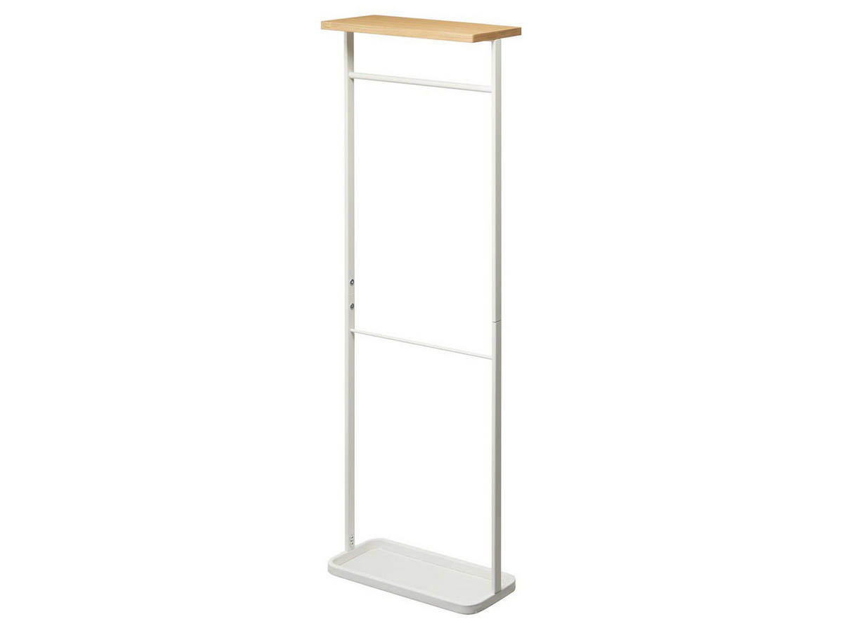 HÄNGE-SCHIRMSTÄNDER Tower 40/112/15 cm mit Ablage - Weiß, Holz/Metall (15/112/40cm) - Yamazaki