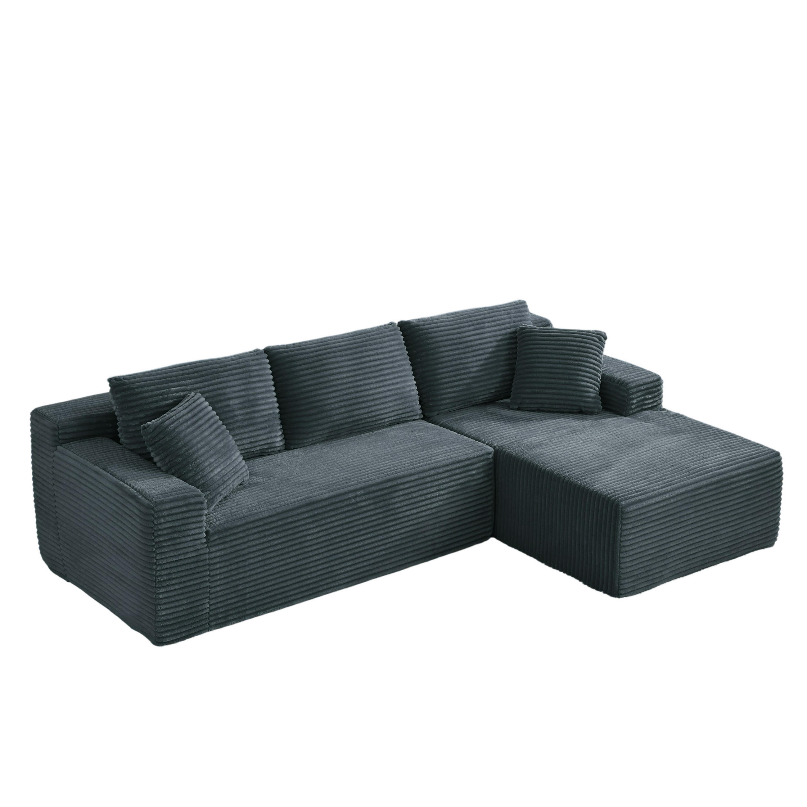 ComfortXL Ecksofa Dunkelgrau 252.5x163 cm