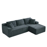 ECKSOFA DE-34926 L-Form mit Chaise rechts Dunkelgrau - Dunkelgrau, Textil (163/252.5cm) - ComfortXL