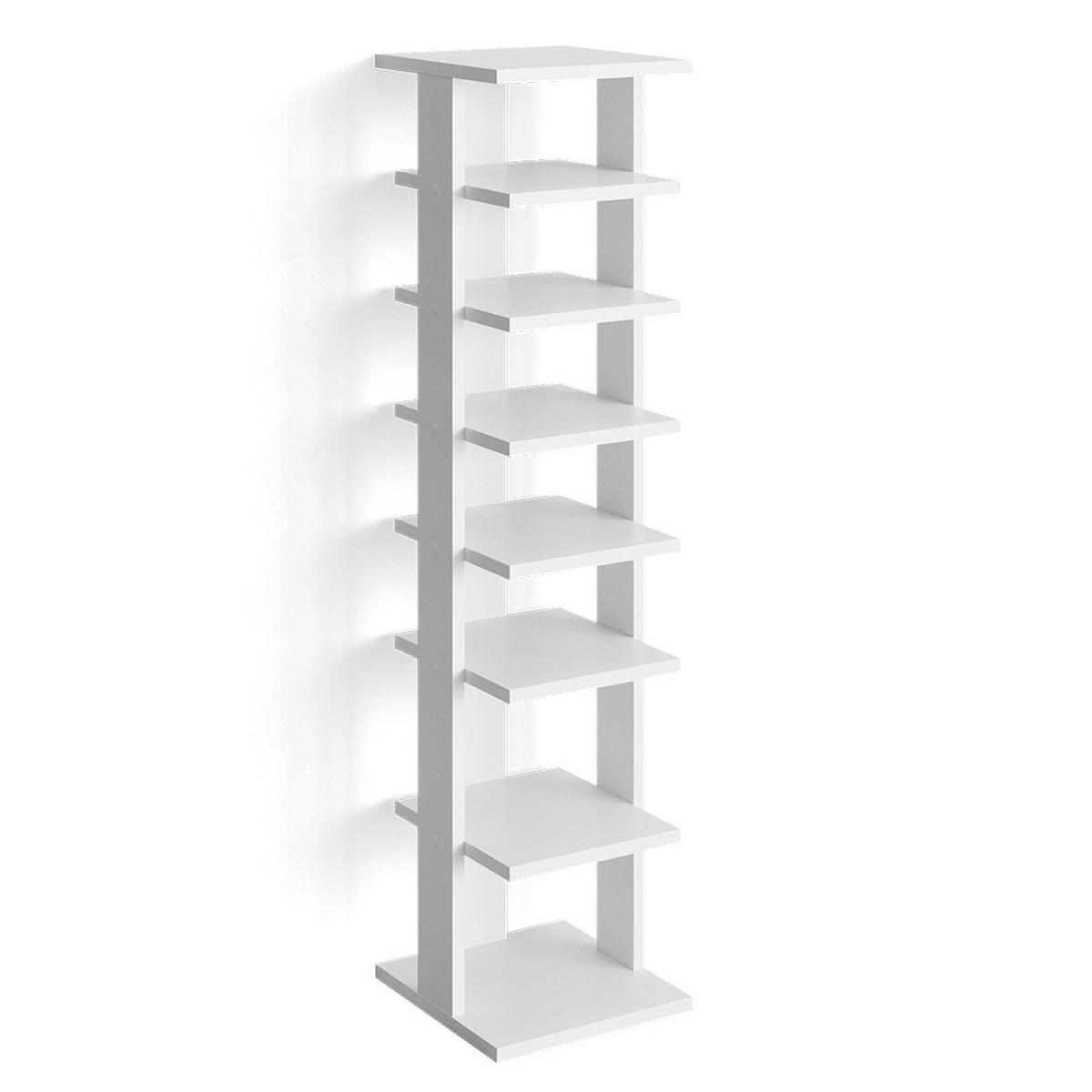SCHUHSCHRANK Sara Weiß 26.7 x 110 cm - Weiß, Holzwerkstoff (26.7/110/27.7cm) - Vicco