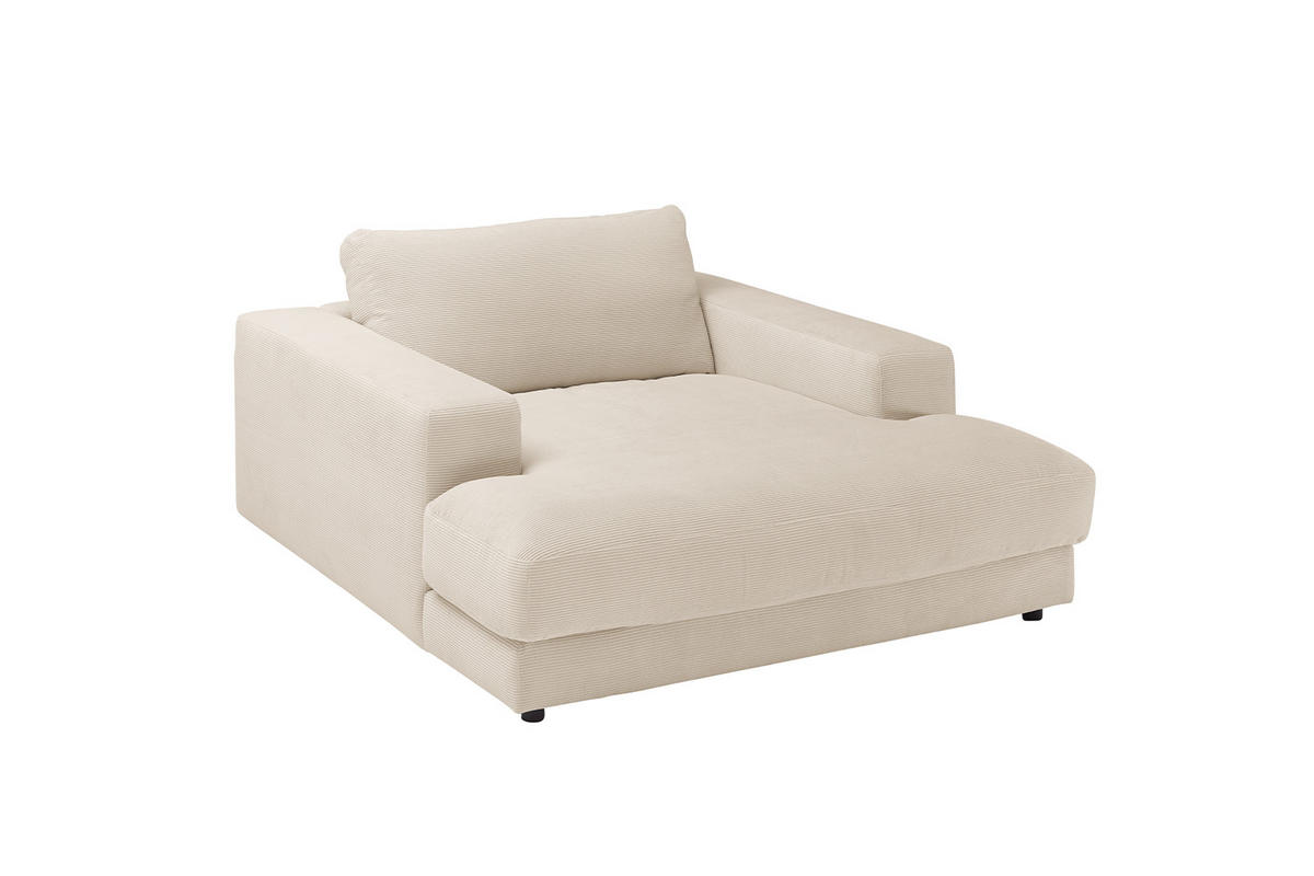 LONGSEAT MADELINE Beige Cord - Beige/Schwarz, Kunststoff/Textil (150/86/170cm) - KAWOLA