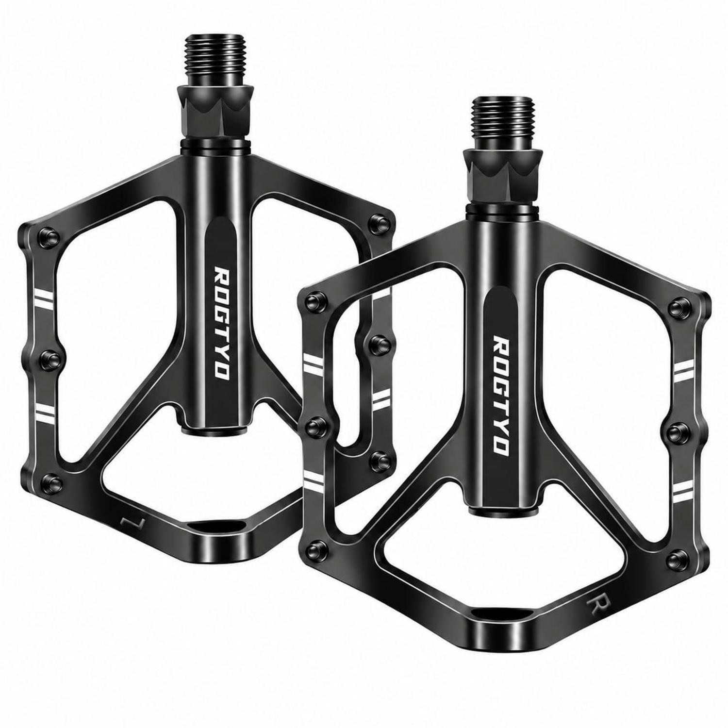 FAHRRADPEDALE Aluminium Leicht 304 g Paar 12,2 x 9,5 cm - Schwarz, Metall (9.5/2/12.2cm)