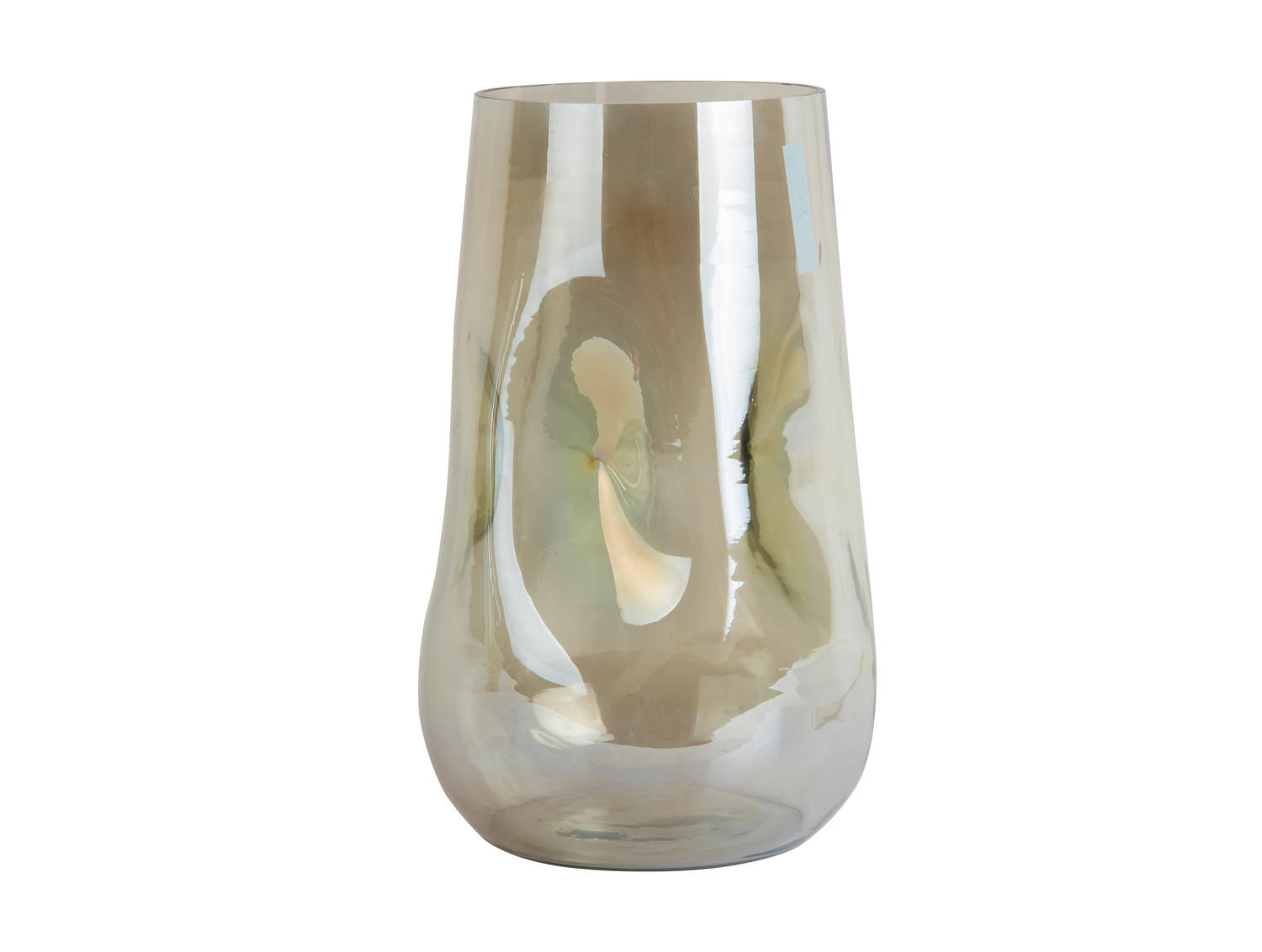 VASE Luster Organic 17/17/26 cm - Grün, Glas (17/26cm) - Present Time
