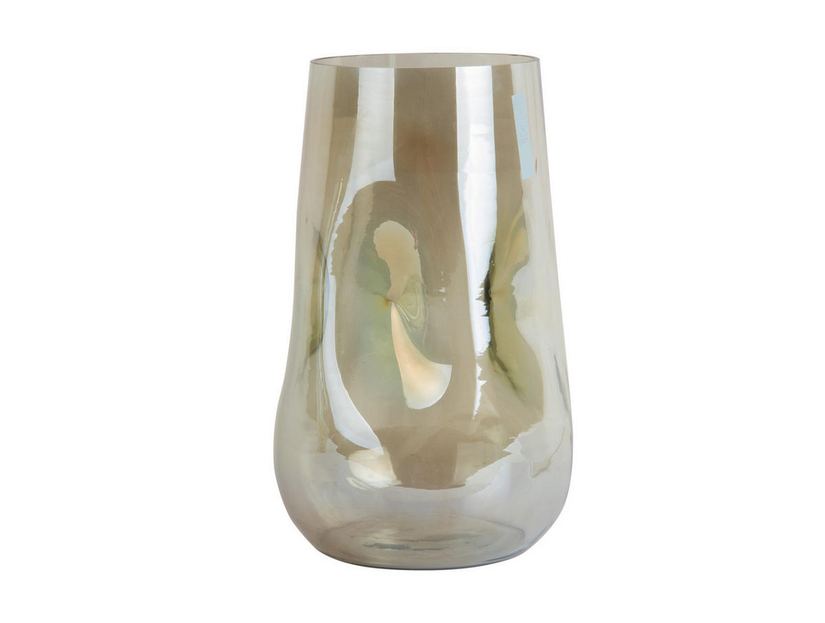 VASE Luster Organic 17/17/26 cm - Grün, Glas (17/26cm) - Present Time