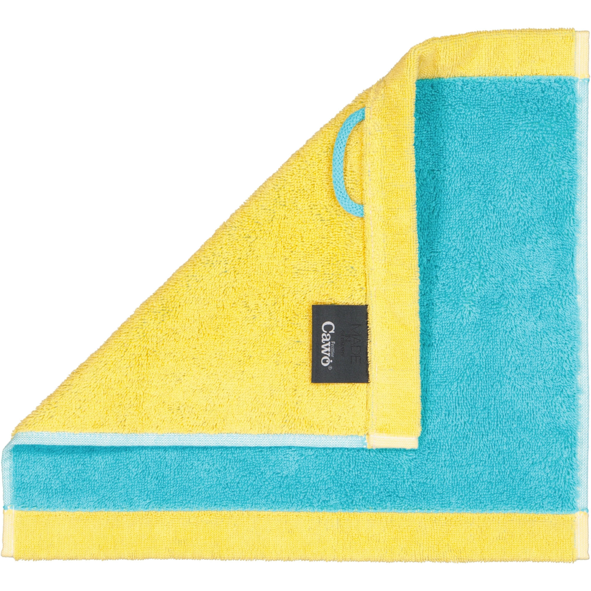 HANDTÜCHER LIFESTYLE SPLASH 7071 TÜRKIS/APRICOT - 15 - Blau, Textil (30/30cm) - Cawoe