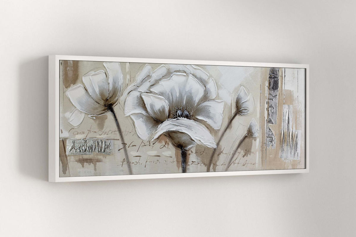 OLEJOMALBA 150/50 cm, Moře a pláž - béžová, dřevo/textil (150/50cm) - KUNSTLOFT