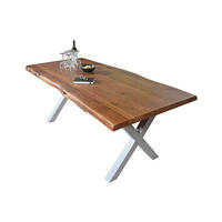 ESSTISCH CALI - Silberfarben/Braun, Holz/Metall (100/200/77cm) - SAM