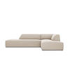 ECKSOFA rechts Ruby aus Samt beige 4 Sitzplätze - Beige, Textil (180/273cm) - Micadoni