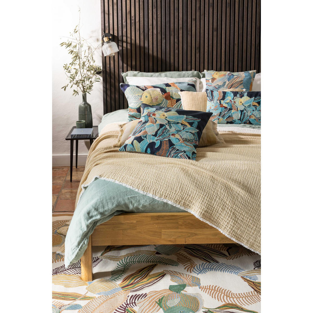 ÜBERWURF Emilio mirabelle 240 x 260 cm - Beige, Textil (240/260cm) - Vivaraise