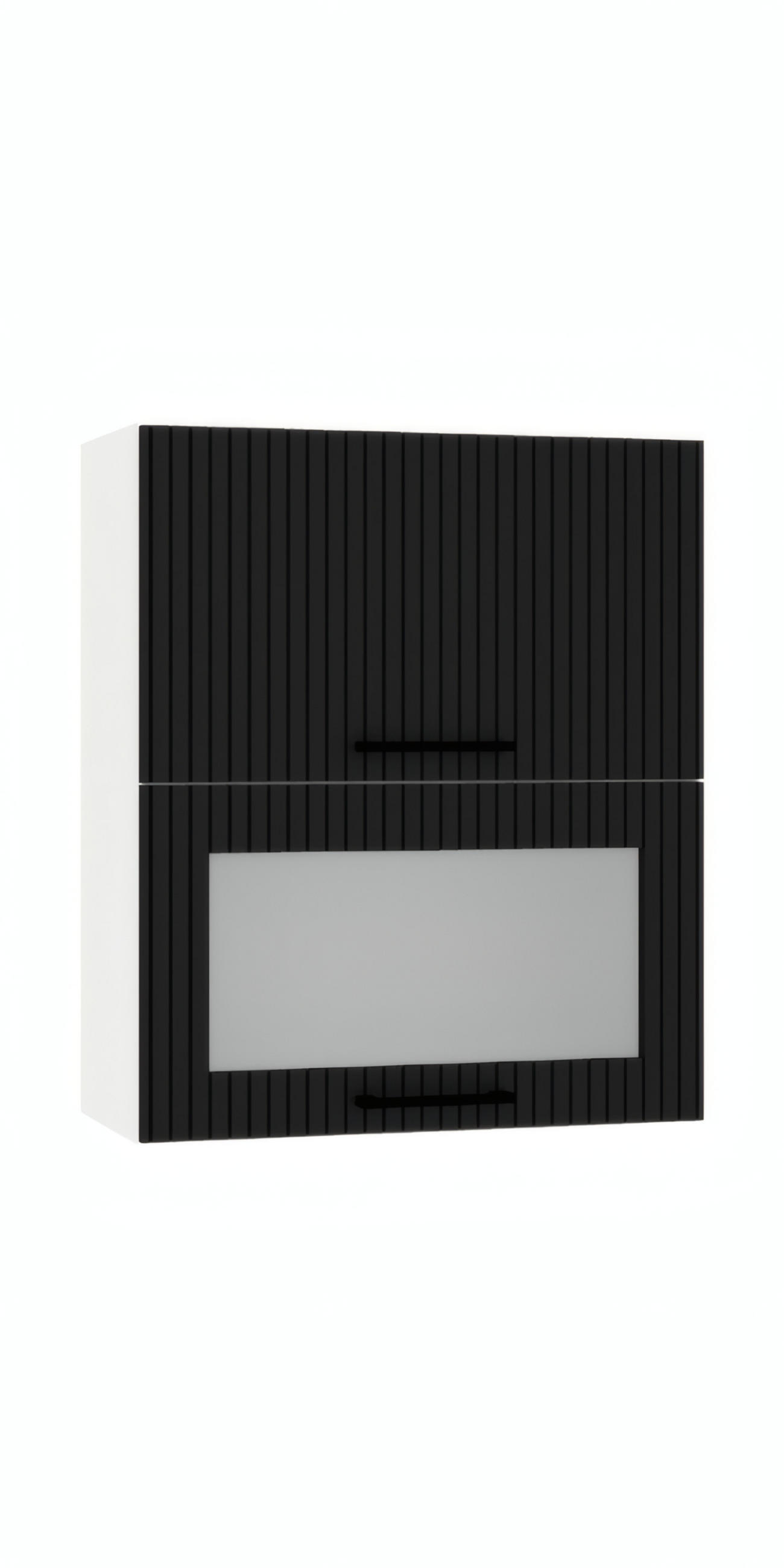 GLASHÄNGESCHRANK W60GRF/2 SD - KENDRO - Funktionales Design Konzept - Schwarz/Weiß, Holz/Metall (60/72/30cm) - ROYAL24_MARKT