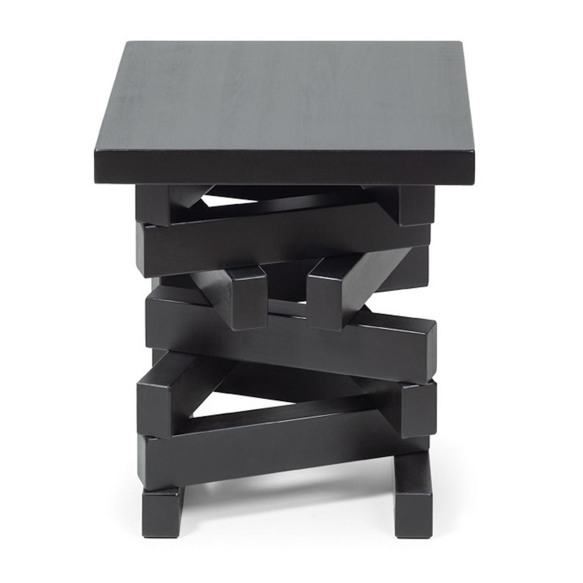 BEISTELLTISCH Oscar, schwarze Birke, 40/40/45 cm - Schwarz, Holz (40/40/45cm) - WOODEK