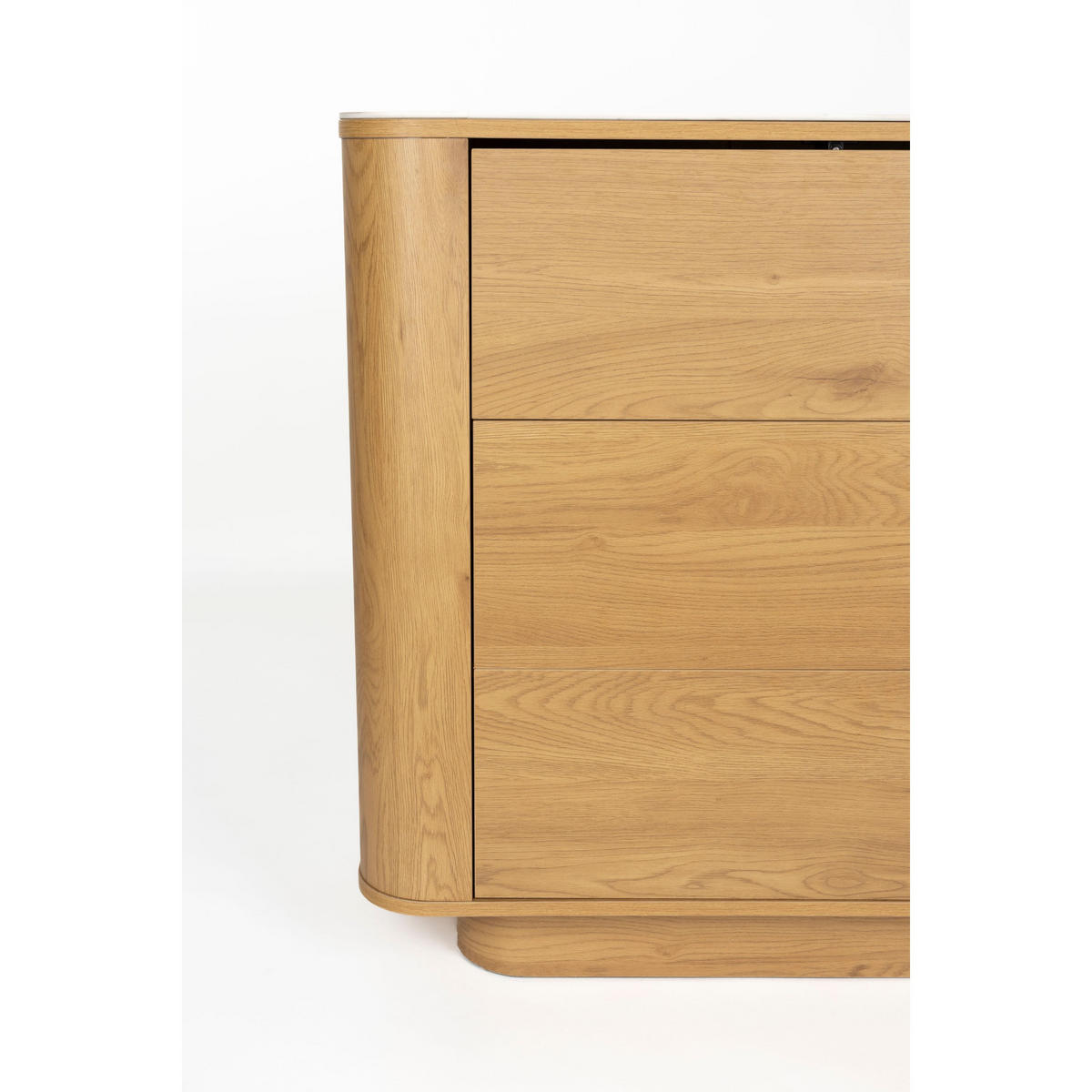 KOMMODE Almira Marmoroptik Natural - Naturfarben, Holzwerkstoff (90/80/40cm) - Housecraft Living