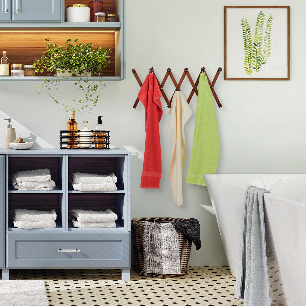 WANDGARDEROBE - Braun, Holz (182.5/7.5/7.5cm) - Relaxdays