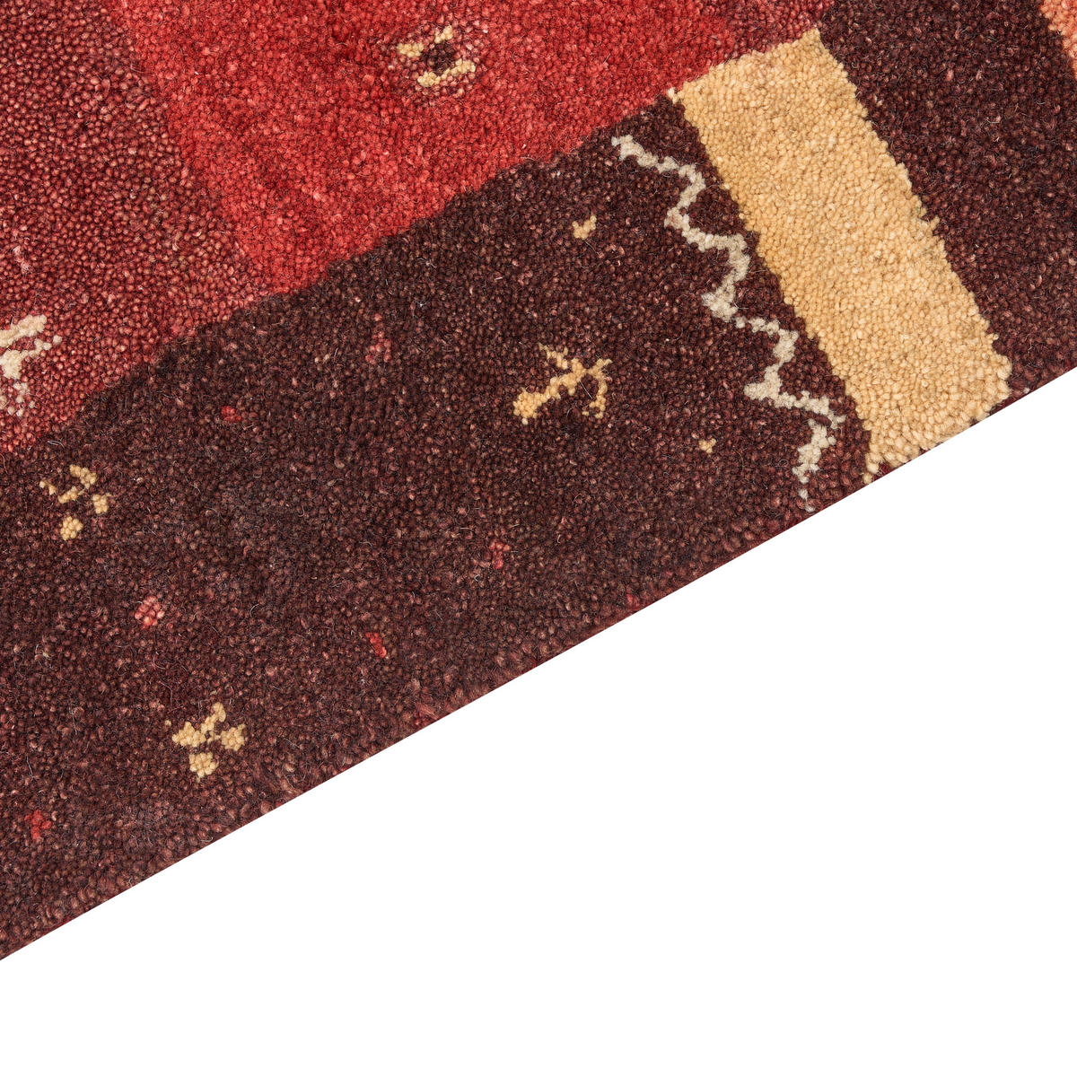 KURZFLOR-GABBEH Sinanli 230/160 cm - Rot, Textil (160/230cm) - Beliani