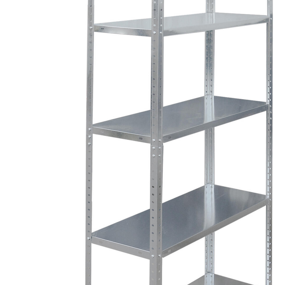 LAGERREGAL - Silberfarben, Kunststoff/Metall (30/150/30cm) - Relaxdays