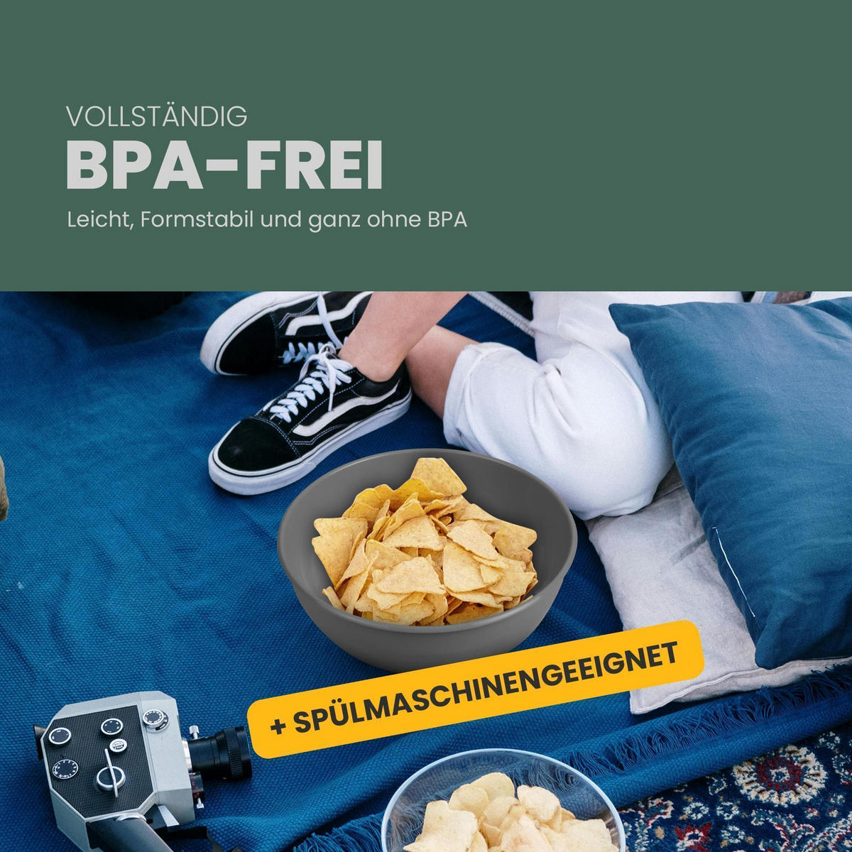 SCHÜSSEL Kunststoff Ø25,5 cm Grau 1er-Pack - Grau, Kunststoff (25/25/10cm)