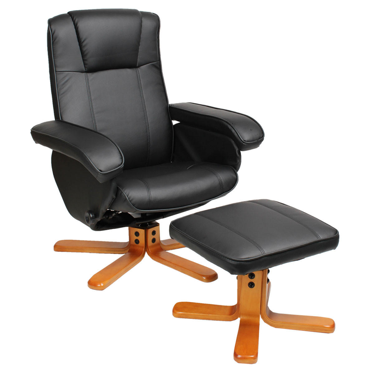 RELAXSESSEL CHARLES Kunstleder Schwarz - Schwarz, Textil (75/95/68cm) - SVITA