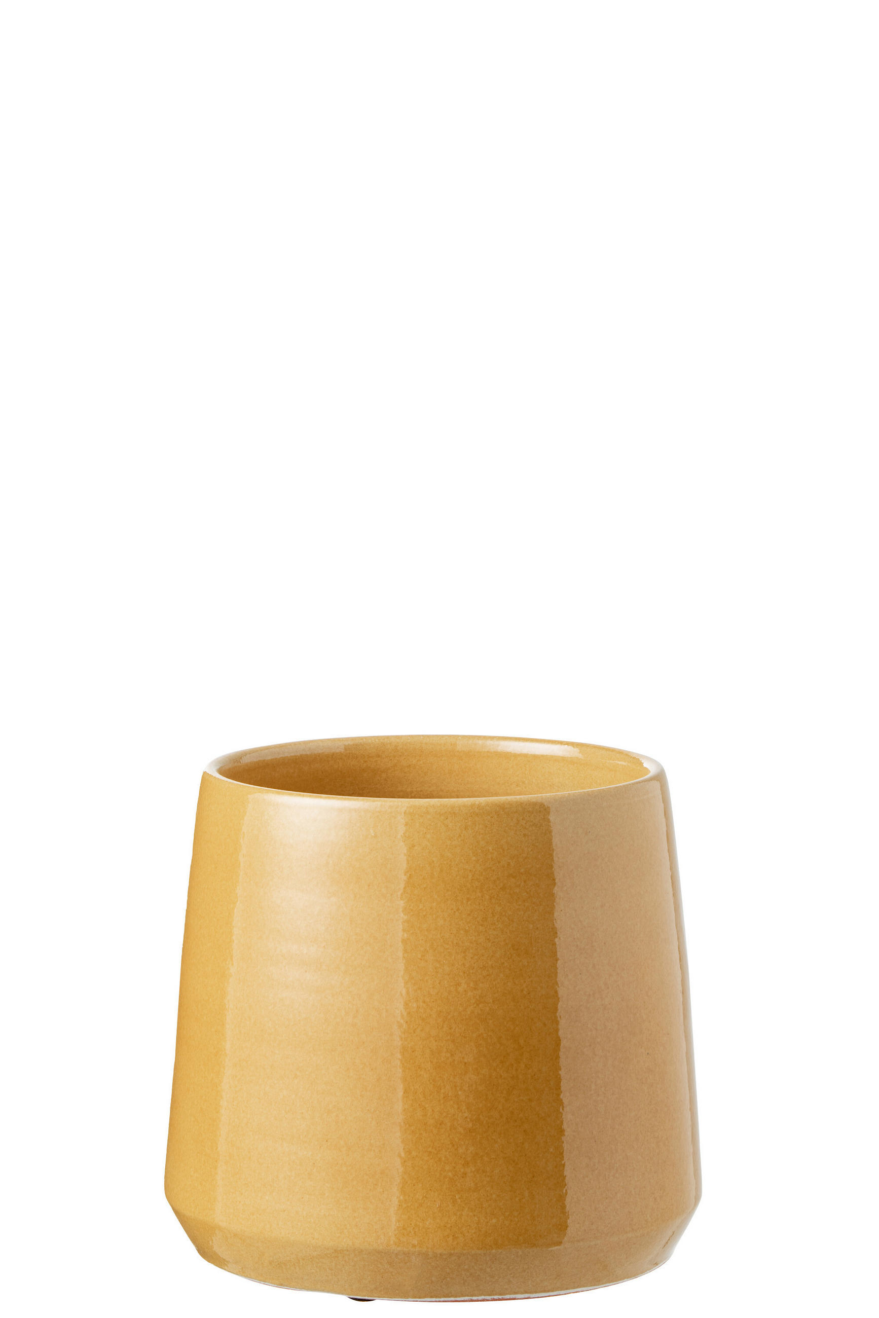 BLUMENTOPF RUND - Töpferei - Gelb - M - Ø 23 cm - Gelb, Keramik (23/22cm) - J-Line