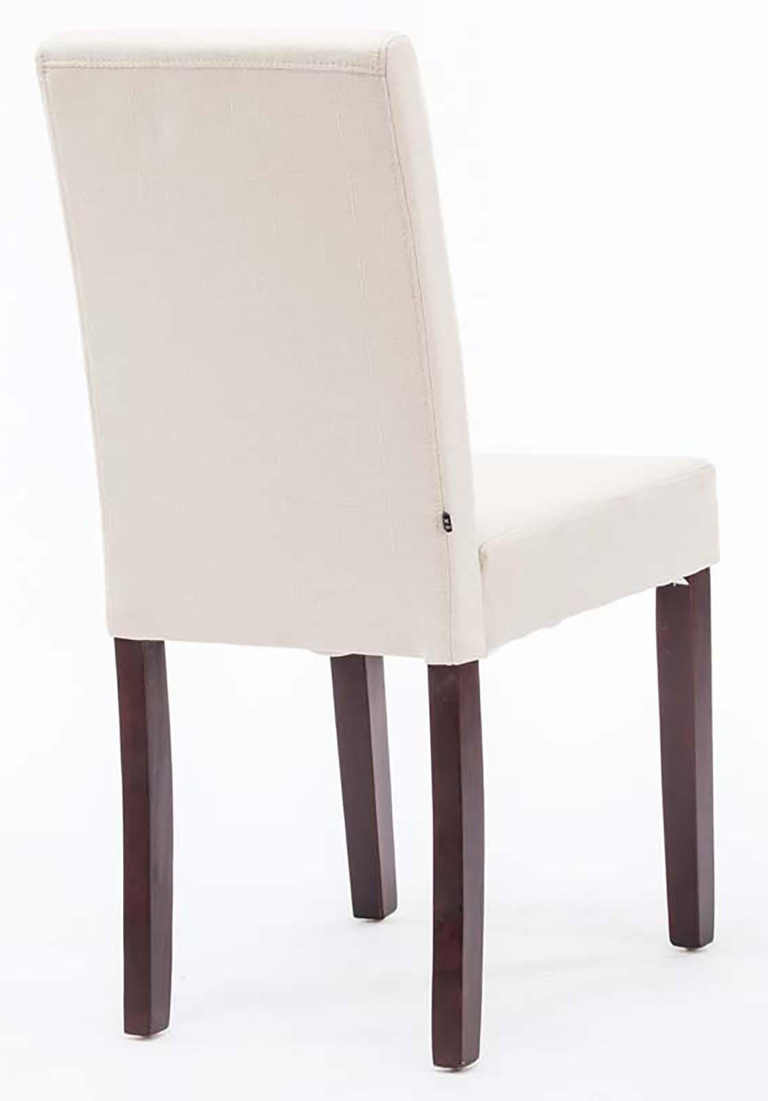STUHL 2er Set Stoff creme - Creme/Cappuccino, Holz/Textil (41/91/47cm) - CLP