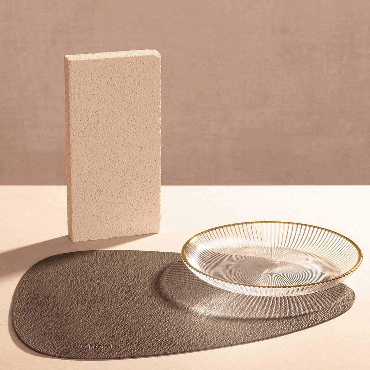 TISCHUNTERLAGE Femelo grau 38 cm 6er-Set - Grau, Textil (38/38cm) - Homla