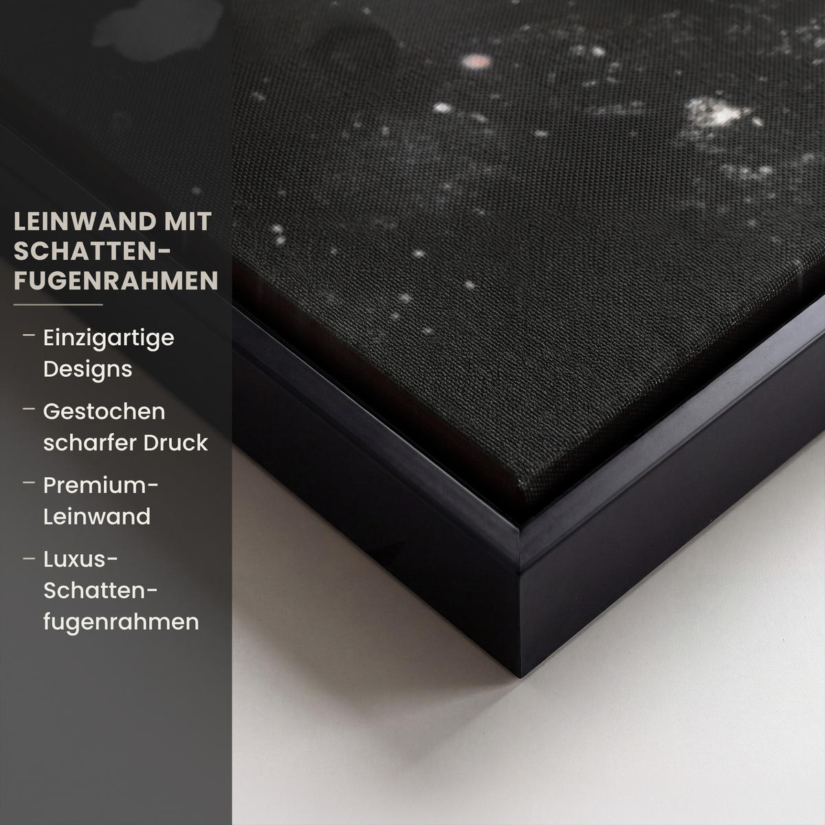 LEINWAND Bilder mit Rahmen - Tiger - Tiere - Porträt - Luxus - Schwarz - 90x60 - Braun, Textil (90/60cm) - MuchoWow