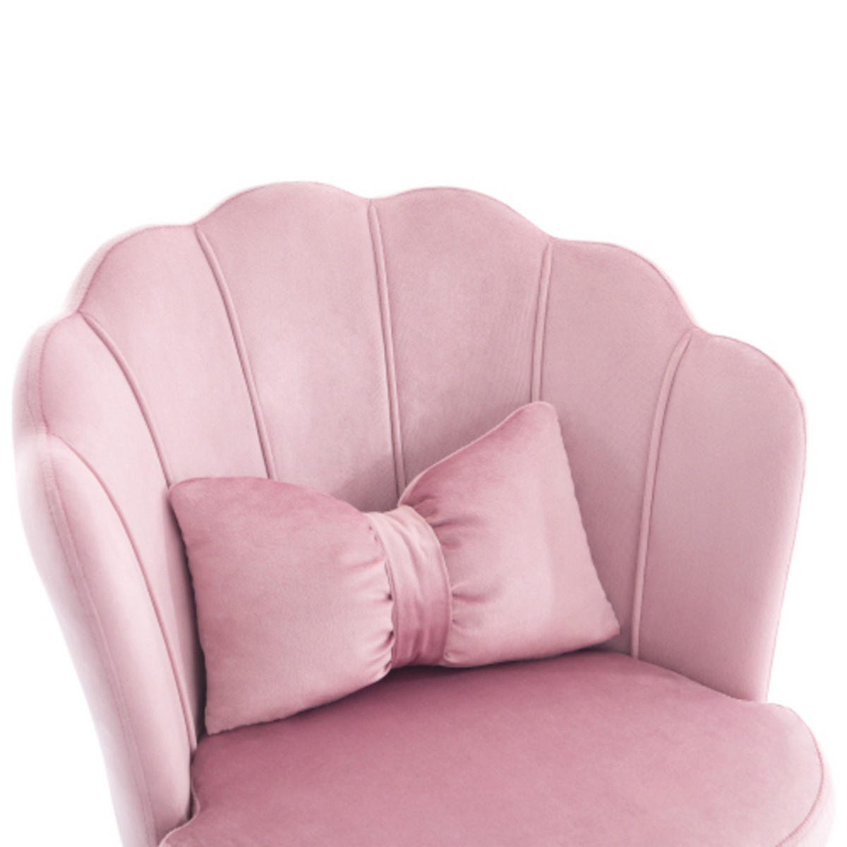 DREHSTUHL 55×62×73-83cm höhenverstellbar, Samt, rosa - Rosa, Textil (62/83/55cm) - Luhomfu