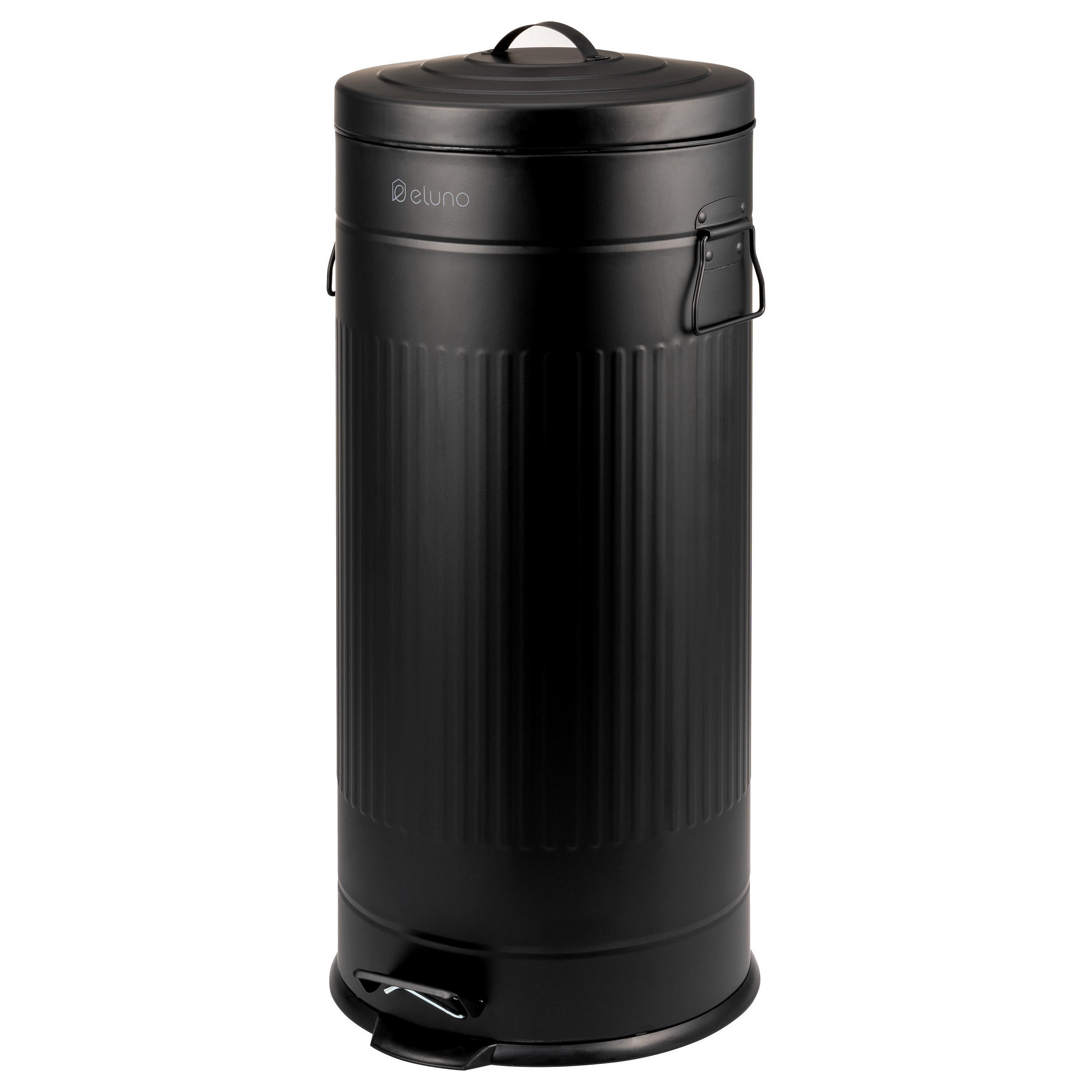 eluno Abfalleimer Schwarz 30.5x68.5x36 cm