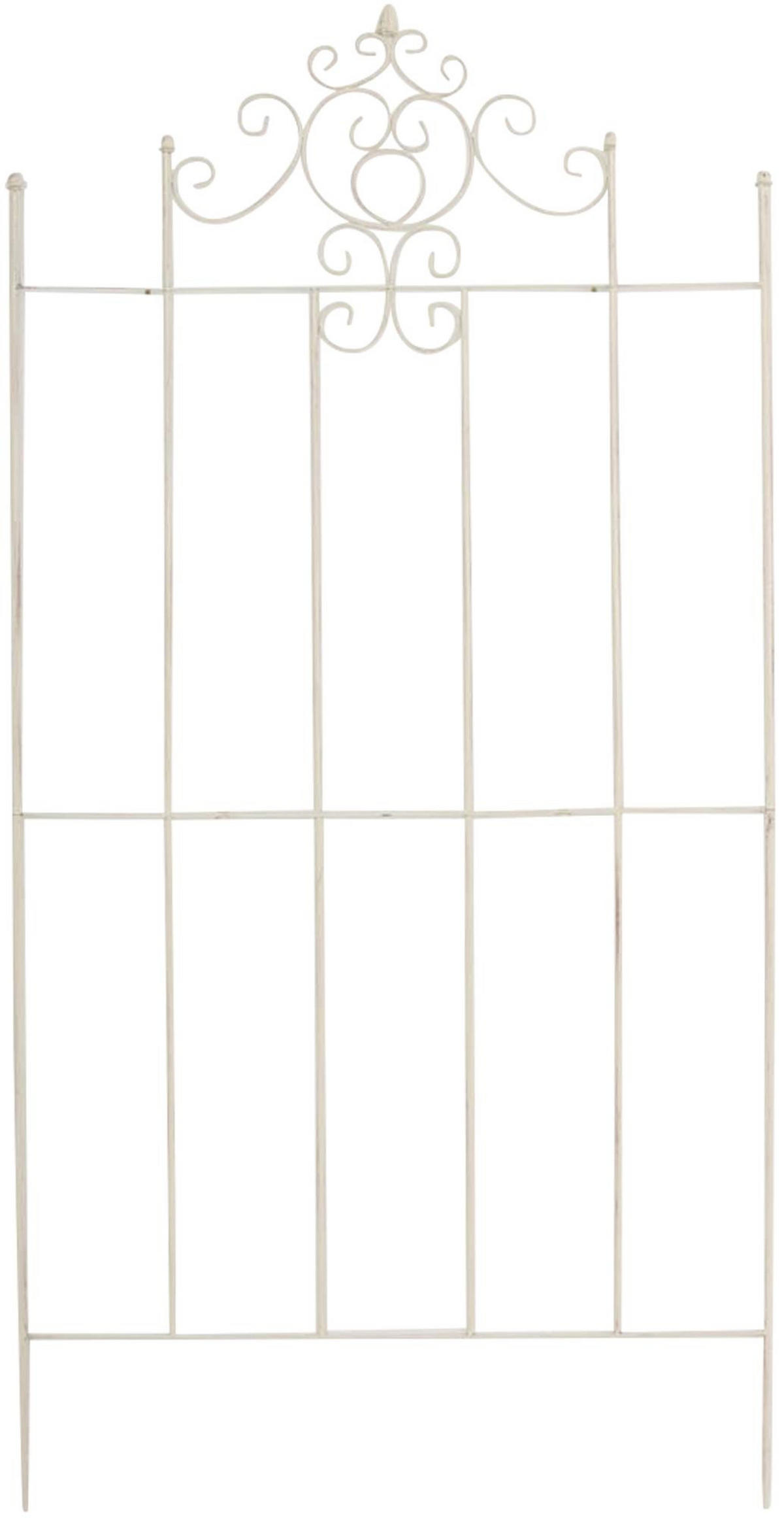 RANKGITTER Heike 86x2x170cm Metall Antik-Creme Rankhilfe - Creme, Metall (86/170/2cm) - DELUKE