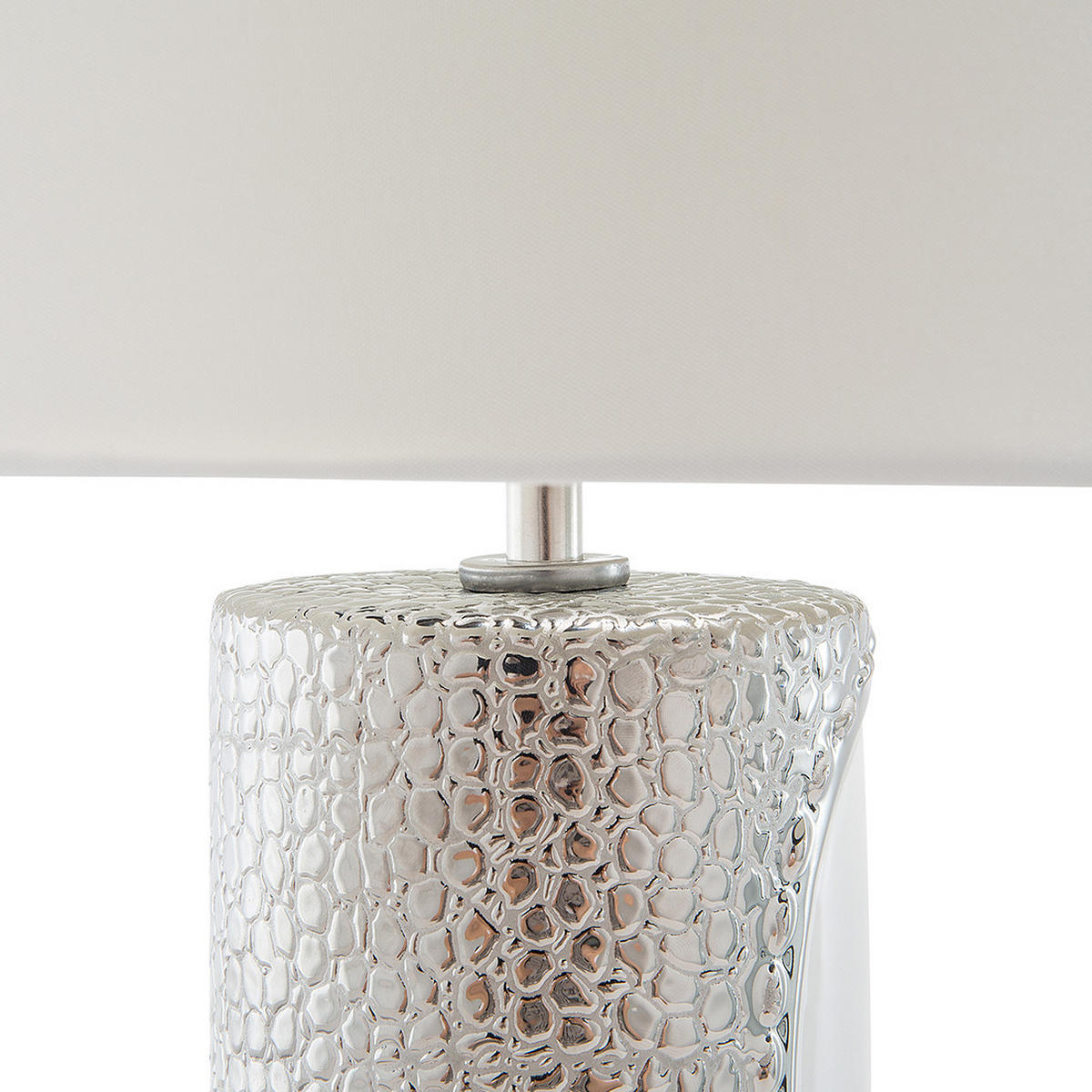 TISCHLAMPE Aiken 30/30/52 cm - Weiß, Keramik (30/30/52cm) - Beliani