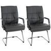 SCHWINGSTUHL 2er Set Lederlook grau - Grau, Textil/Metall (58/100/66cm) - CLP