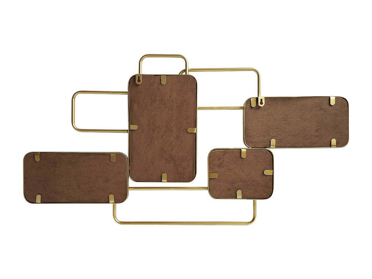 WANDSPIEGEL - 45 cm x 3.5 cm - Metall - Goldfarben - OMAYA - Goldfarben, Metall (45/85/3.5cm) - Vente-Unique