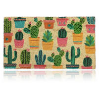 FUSSMATTE Mehrfarbig Kokosfaser rutschfest 75x42 cm - Multicolor, Kunststoff/Textil (75/42cm) - Relaxdays