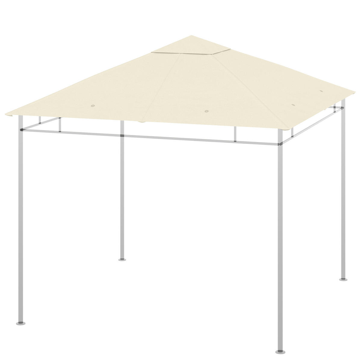 ERSATZDACH DE-12586 3x3 m mit Belüftung Creme - Creme, Textil (295/1/298cm) - ComfortXL