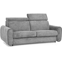 SCHLAFSOFA Pavarti mit italienischem Gestell, 160x195, Grau - Schwarz/Grau, Holzwerkstoff/Textil (214/88/100cm) - Beautysofa