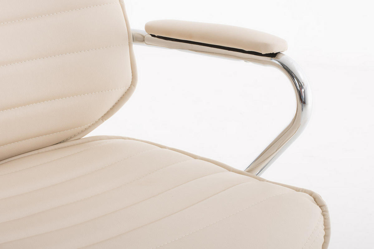 BÜROSTUHL Rako, Creme - Creme, Textil/Metall (60/128/67cm) - TPFLiving