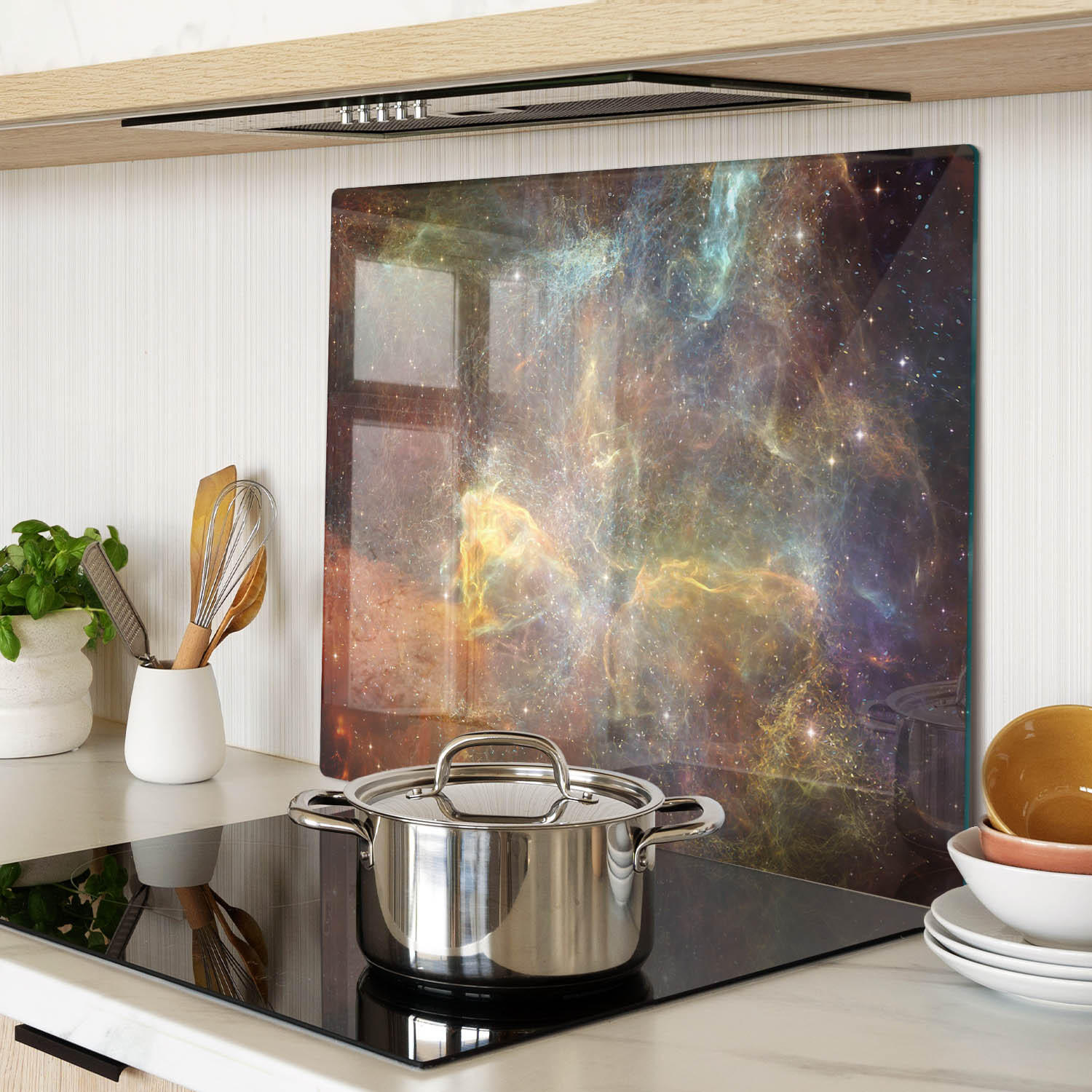 GLASPLATTE 60x52 cm Kosmos - Multicolor, Glas (60/0.4/52cm) - TULUP