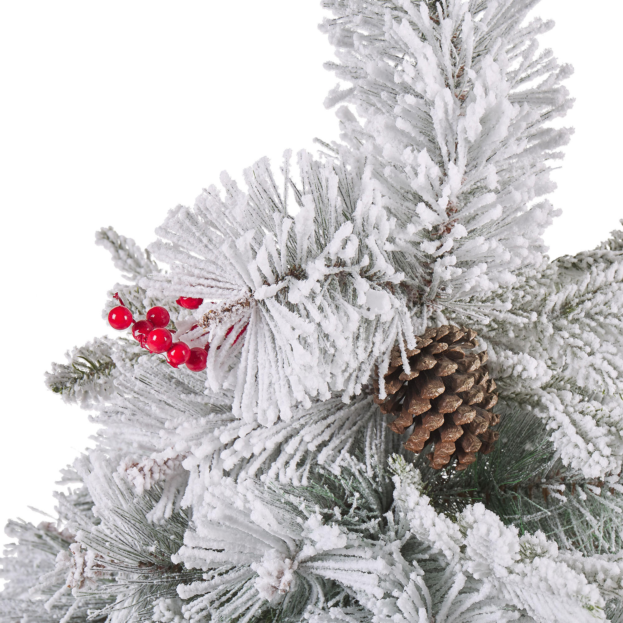 WEIHNACHTSBAUM 120 cm Weiß Masala - Weiß, Kunststoff (120cm) - Beliani