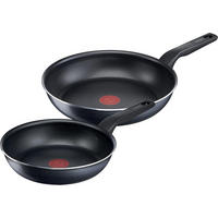 PFANNEN-SET C38590 XL Force Schwarz 2-Teilig - Schwarz, Keramik/Metall - Tefal