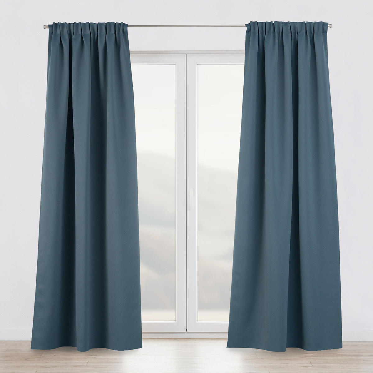 VERDUNKELUNGSVORHANG mit Schlaufenband 140x280 cm petrol - Blau, Textil (140/280/1cm) - Dekoria