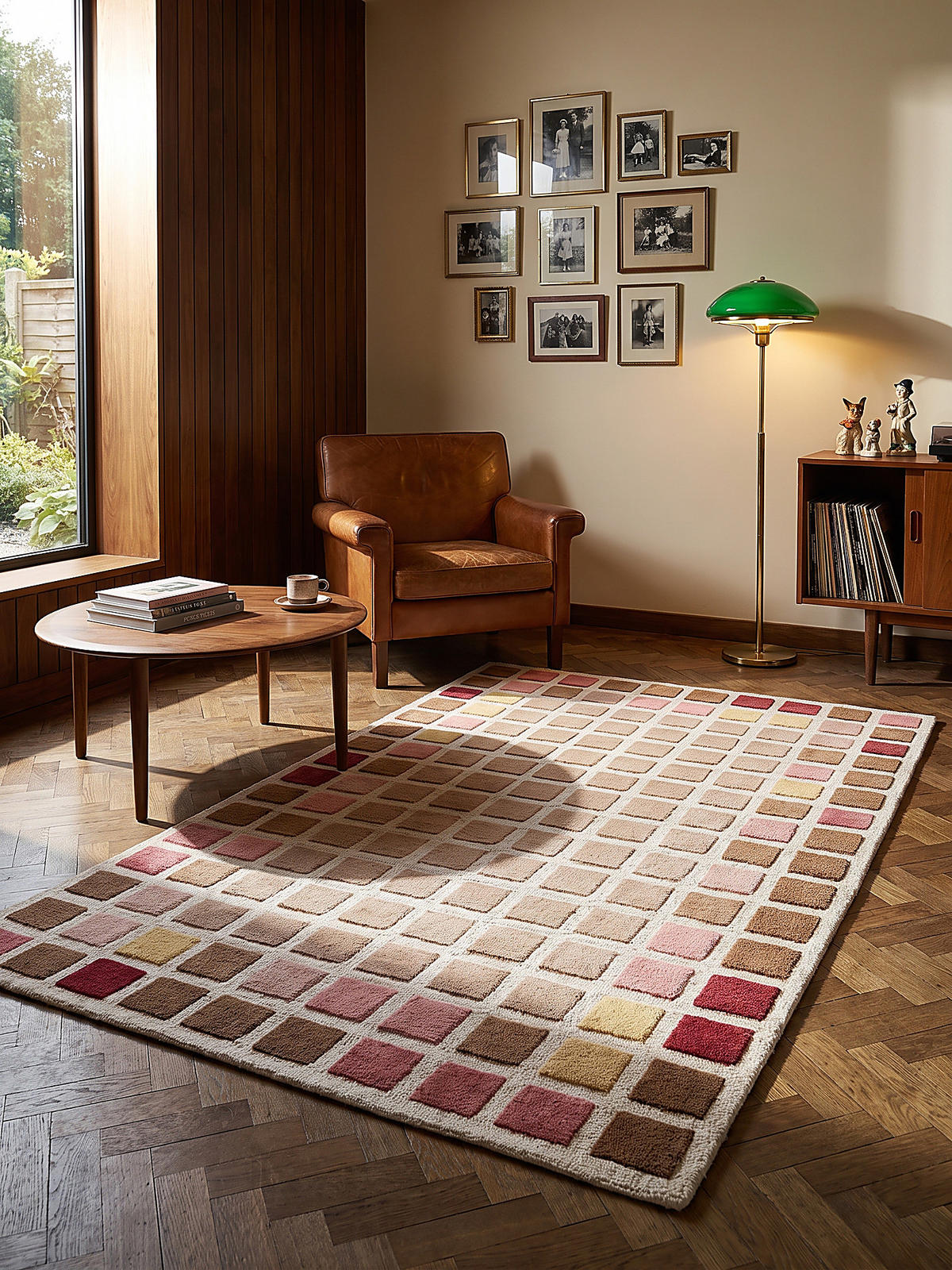 TEPPICH aus Wolle, handgetuftet, HAMPS, in Rosa, Quadratraster, 160 x 230 cm - Rosa, Textil (160/230cm) - KADIMA DESIGN