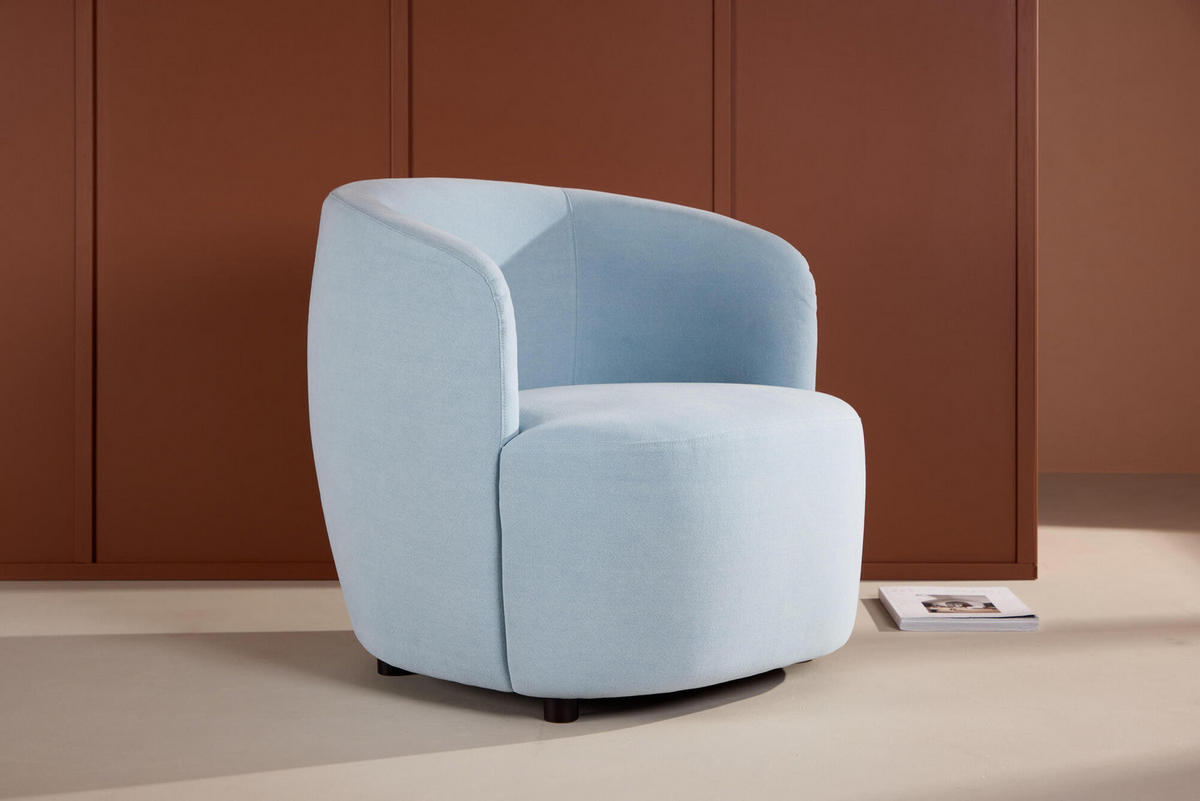 SESSEL BOBBO Blau 79x85x77 cm - Blau, Textil (79/77/85cm) - FURNLUX