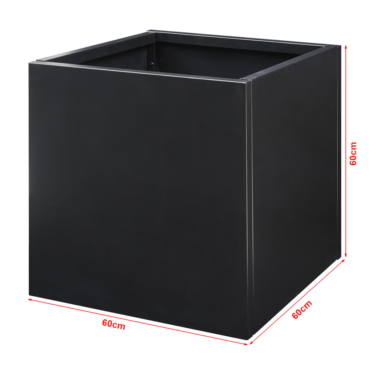 KVĚTINÁČ Vaargel - černá, kov (60/60/60cm) - casa.pro