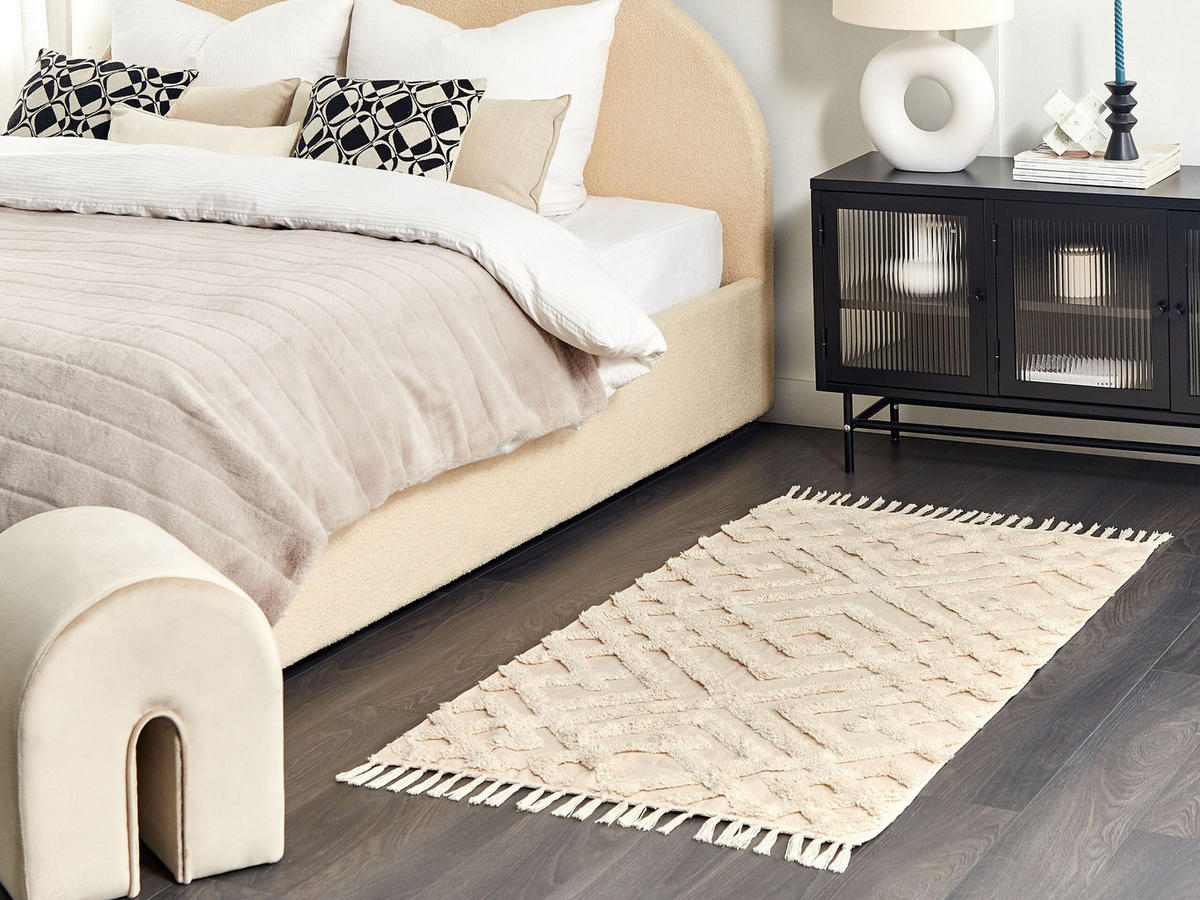 KURZFLOR-TEPPICH Ardahan 150/80 cm - Beige, Textil (80/150cm) - Beliani