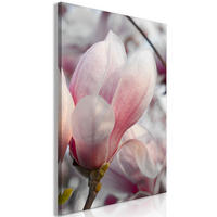 KUNSTDRUCK Grau 40/60 cm - Pink/Grau, Textil (40/60cm) - KUNSTLOFT